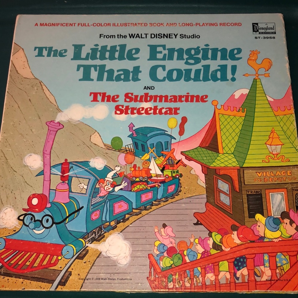 Vintage Disneyland Book & Record 1954 THE LITTLE ENGINE THAT COULD Walt Disney